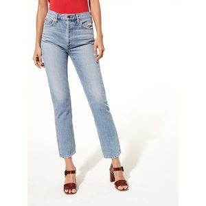 Agolde High Rise Crop - Blue Rock